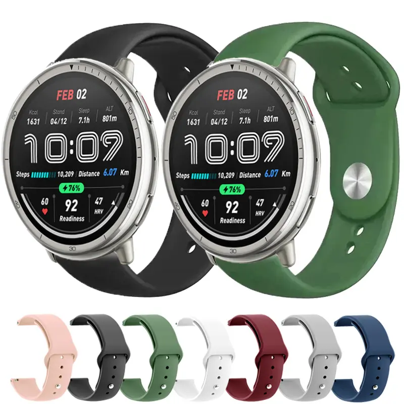 Silicone Strap Band Accessories Replacement Bracelet For Amazfit Active 2 Bip 3 Pro U Pro S / GTS 4 Mini 3 2 GTS4 GTS3 /GTR mini