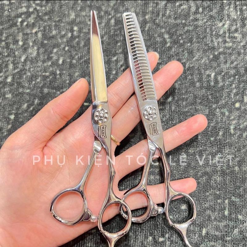 Cặp Kéo Cắt Tỉa Tóc Wahl Size 6.0 (Tặng Kèm Bao Da, Lược Chuốt Khi Mua Cả Cặp)