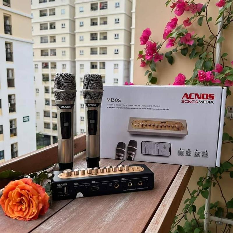  Micro karaoke Acnos Mi30s V2 bản 2024. Kèm 2 mic và vang số chính hãng 