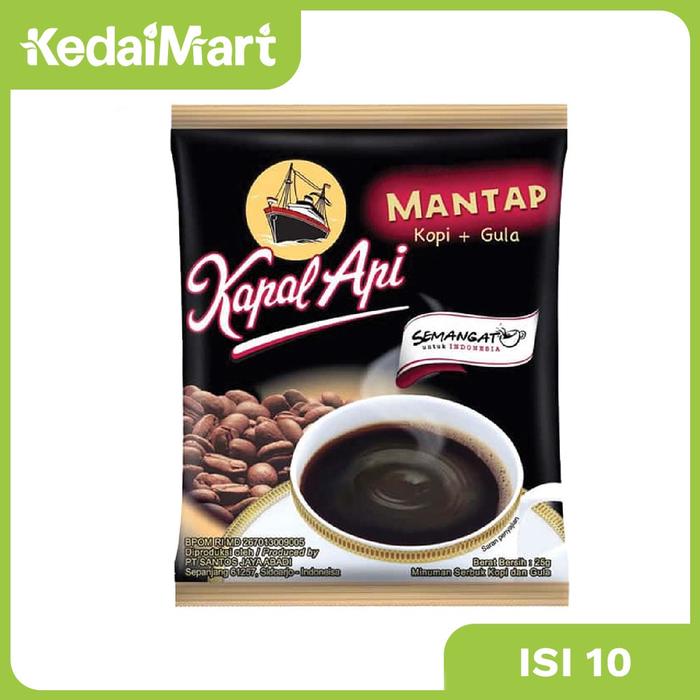 Gambar Kopi Kapal Api Rasa Mantap Kopi Gula Renceng Isi 10 x 25 Gram dari KedaiMart Kota Tangerang Tokopedia