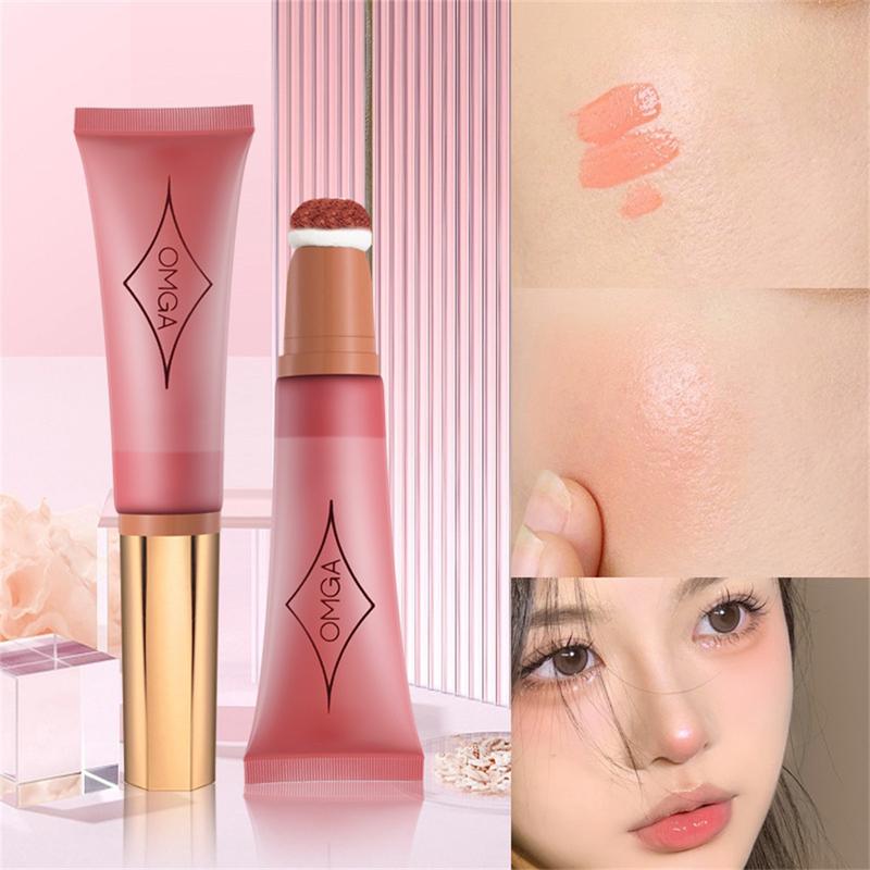 Product Introduction of OMGA 3 Color Liquid Blush Multi-functional Makeup Pen Mist-like Long-lasting Makeup Natural Three-dimensional Blush Eye Shadow Lipstick 15
