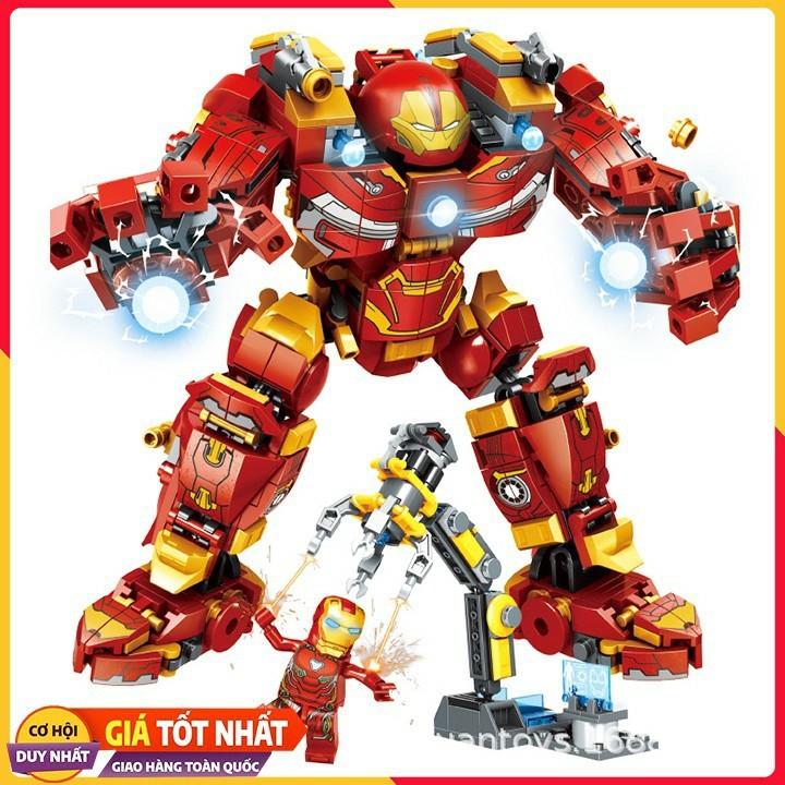 Lắp ráp Iron Man 2018 568 Đồ chơi xếp hình Avengers siêu anh hùng người sắt Bộ Lắp Ráp Tháo Lắp Toy