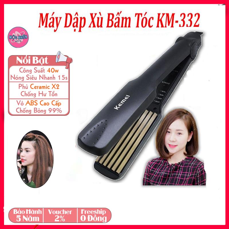  Máy dập xù tóc Kemei 332 chuyên nghiệp có 4 mức nhiệt Máy bấm gợn sóng Women Máy làm phồng chân tóc  maydap máy dập phồng tóc  gali Máy Ép Tóc máy  dập máy dập chân  tam giác kẹp  tóc kẹp  tóc kẹp  tóc 