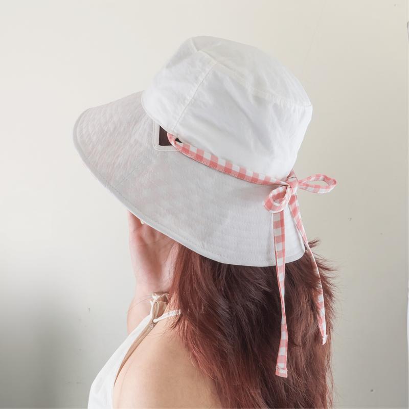 [TẶNG SCRUNCHIES] Mũ nón Bucket CARO Dây Nơ  - Đội nhiều kiểu - Phong Cách Ulzzang Women Cap Tai Bèo Hat - Tặng kèm 1 Scrunchies 3