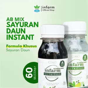 INFARM - AB Mix Sayuran Daun 60ml, Nutrisi Hidroponik Praktis untuk Kangkung, Sawi & Selada