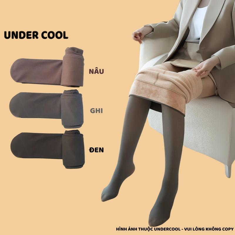 Quần Tất Che Khuyết Điểm Lót Lông Mùa Đông UNDERCOOL Quần Tất Giữ Ấm Siêu Dai Thon Gọn Thật Chân Chống Xước Giữ Ấm QT07