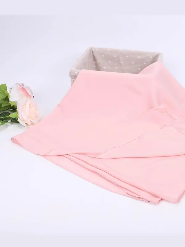Solid Color Muslim Square Hijab, Fashionable Soft Comfortable Breathable Hijab for Women, Women's Islamic Clothing for All Seasons 4