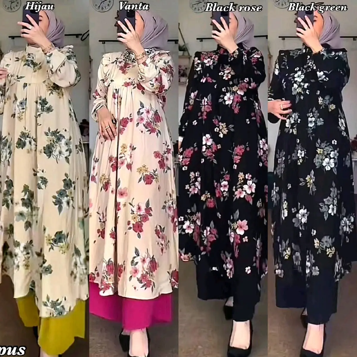 NEW set long bunga forest  SETLONG KEKINIAN SET TUNIK TERBARU 2024 Bunga