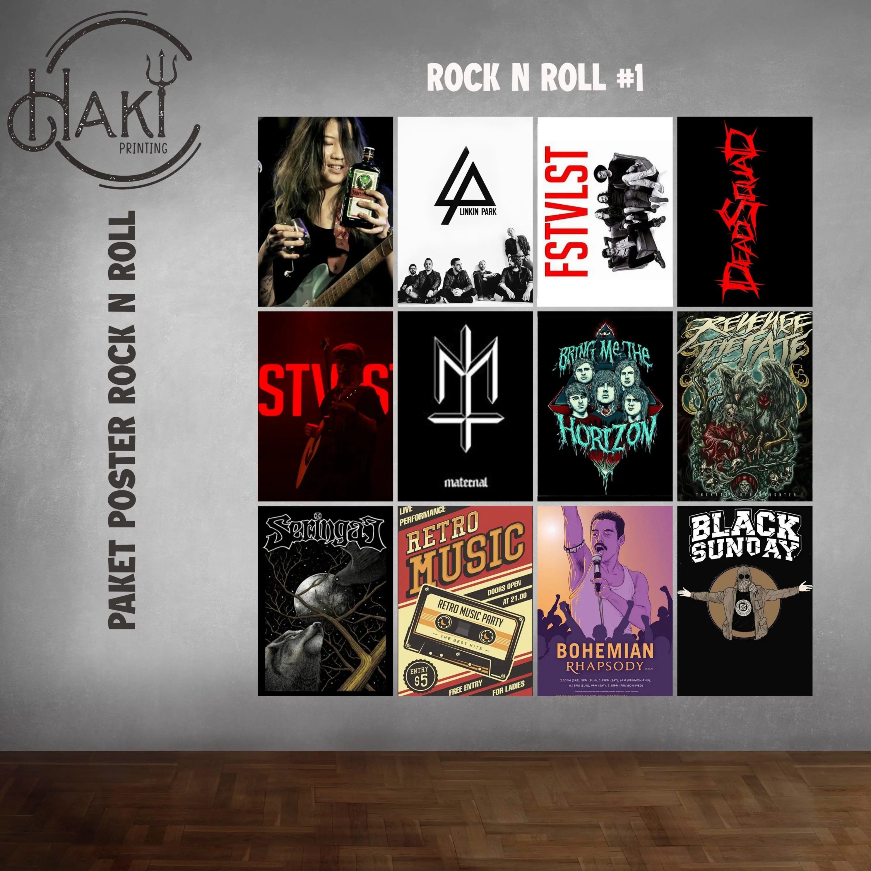PAKET POSTER DINDING BAND ROCK