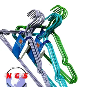 hanger baju / hanger coating / gantungan kawat lapis plastik / gantungan baju Anak