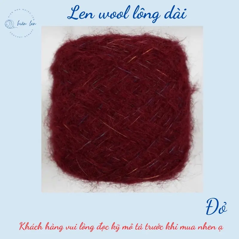 [SẴN 200gr] Len wool lông dài 2