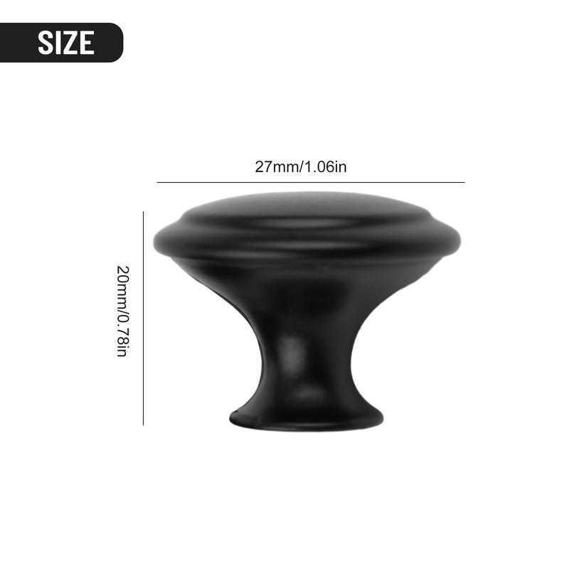 HOMEDIY 20Pcs Door Knobs Cabinet Handles Cupboard Drawer Kitchenathroom Metal black 4
