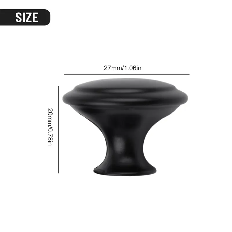 HOMEDIY 20Pcs Door Knobs Cabinet Handles Cupboard Drawer Kitchenathroom Metal black 4