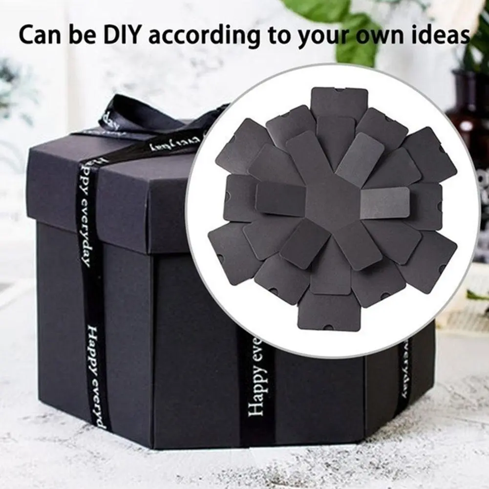 Creative DIY Hexagon Surprise Love Explosion Box Gift Photo Gifts Birthday Valentine's Memory