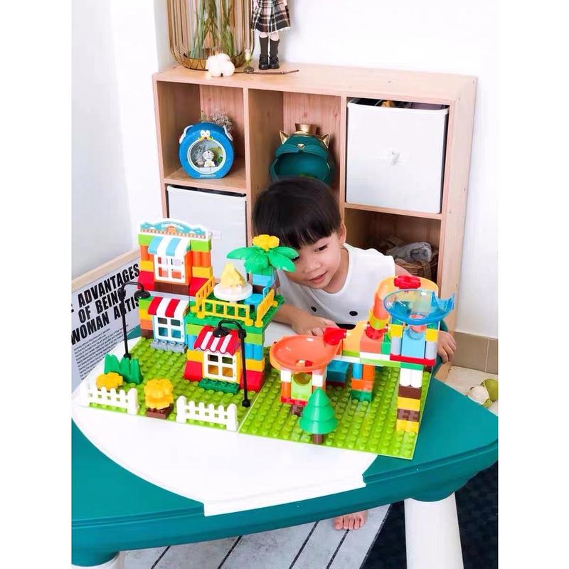 Đồ chơi xếp hình loại to cầu trượt thả bi 200 chi tiết hãng Feelo 5