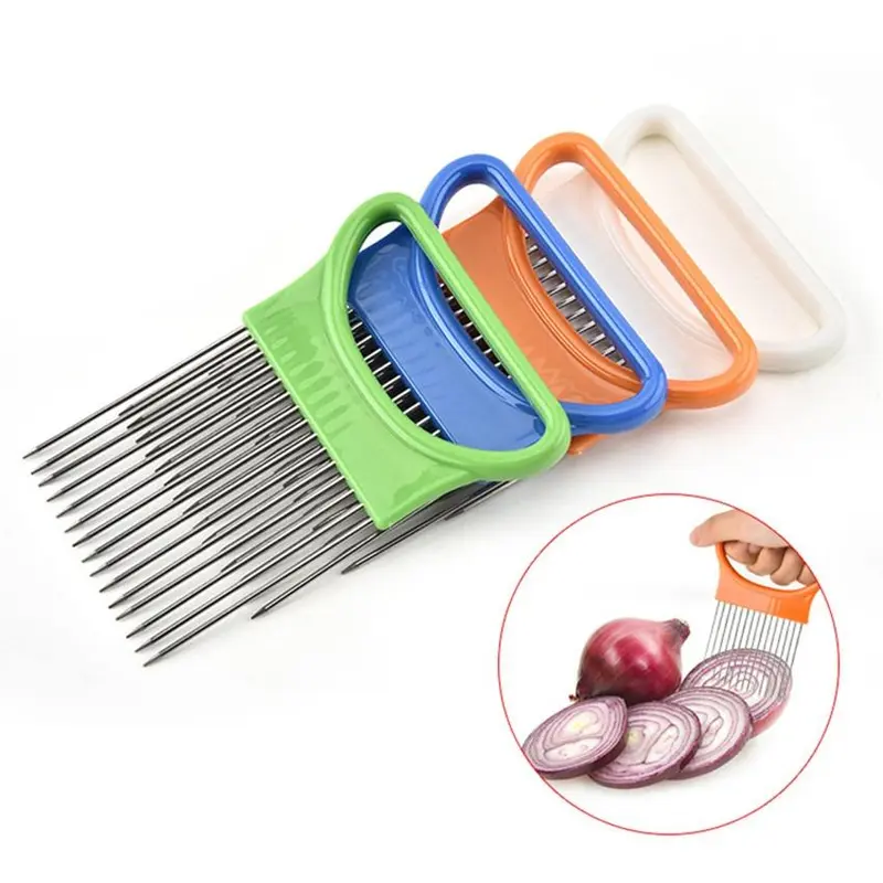 Onion Cutter, Portable Onion Slicer, 1 Count Stainless Steel Blade Vegetable Cutter, Kitchen Gadgets for Home Kitchen, Restaurant & Camping, Utensils 4