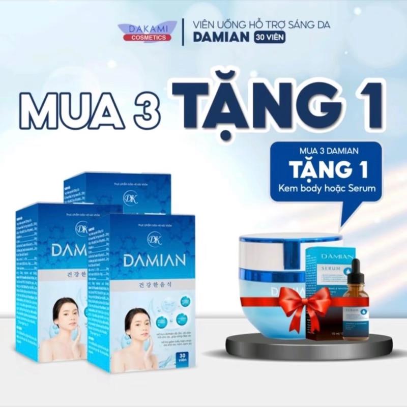 { Mua 3 Tặng 1} Viên Uống Damian Hộp 30 viên Hỗ Trợ Trắng Da Hàng Chính Hãng