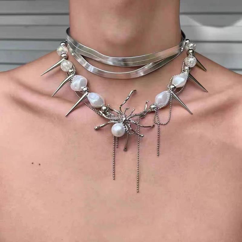 Product Introduction of Vòng Cổ Choker, Phong Cách Đường Phố Punk, Dành Cho Nam Giới, Dây Chuyền Xương Đòn Cao Cấp, Đồ Trang Trí Y2g Văn Hóa Phụ, Ngọt Ngào Và Ngầu, Cổ Áo Hoa Jewelry trang  sức  titan  cao  cấp  hàng  hiệu 21