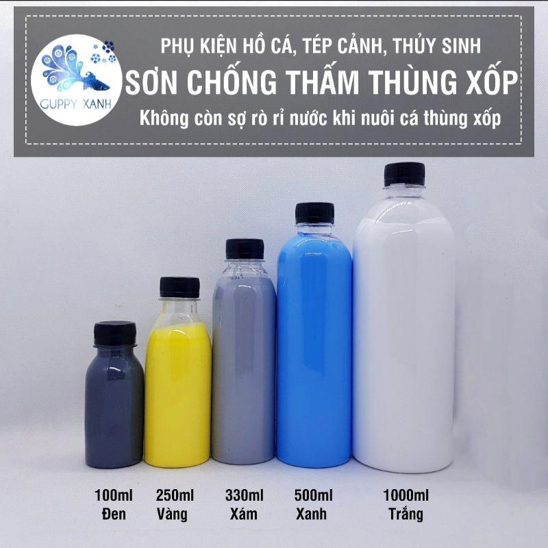 Sơn chống thấm thùng xốp nuôi cá dung tích 100ml,250ml