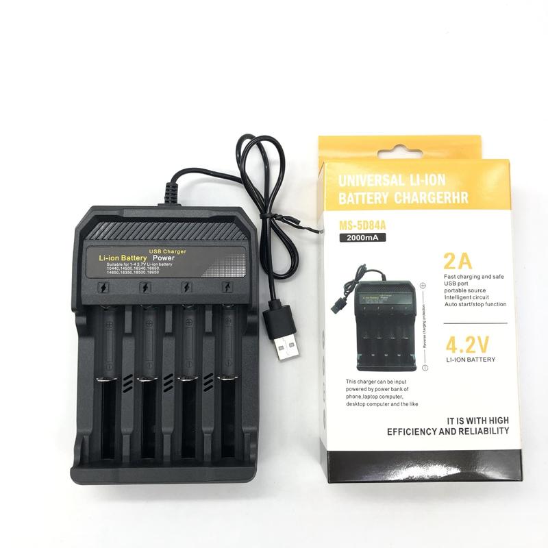 Product Introduction of 18650 Charger Usb Four Slot Lithium Battery Smart Charger 3.7v Battery Four Charge Fast Charge 18