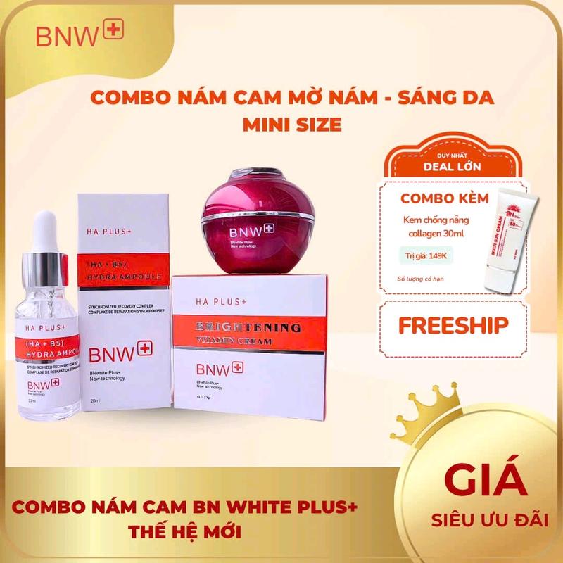 [ DEAL ĐỘC QUYỀN ] MINI SIZE Combo kem serum nám cam BN WHITE