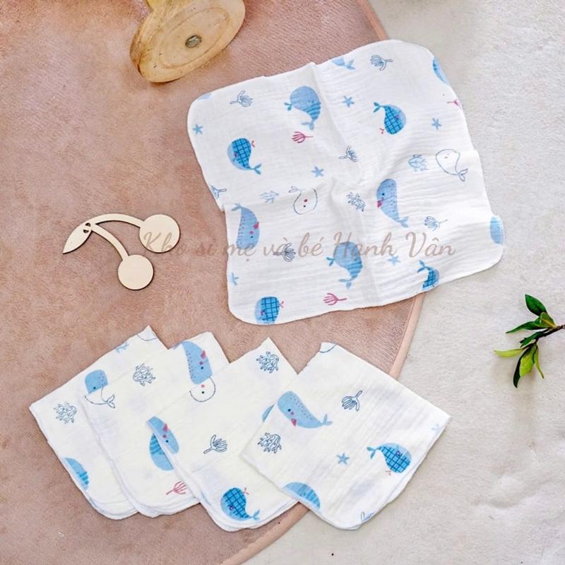 Product Introduction of Set 10 Khăn Sữa Muslin 2 Lớp Và 4 Lớp Cho Bé Siêu Mềm Mại Đa Năng Làm Khăn Lau, Yếm, Khăn Tắm 38