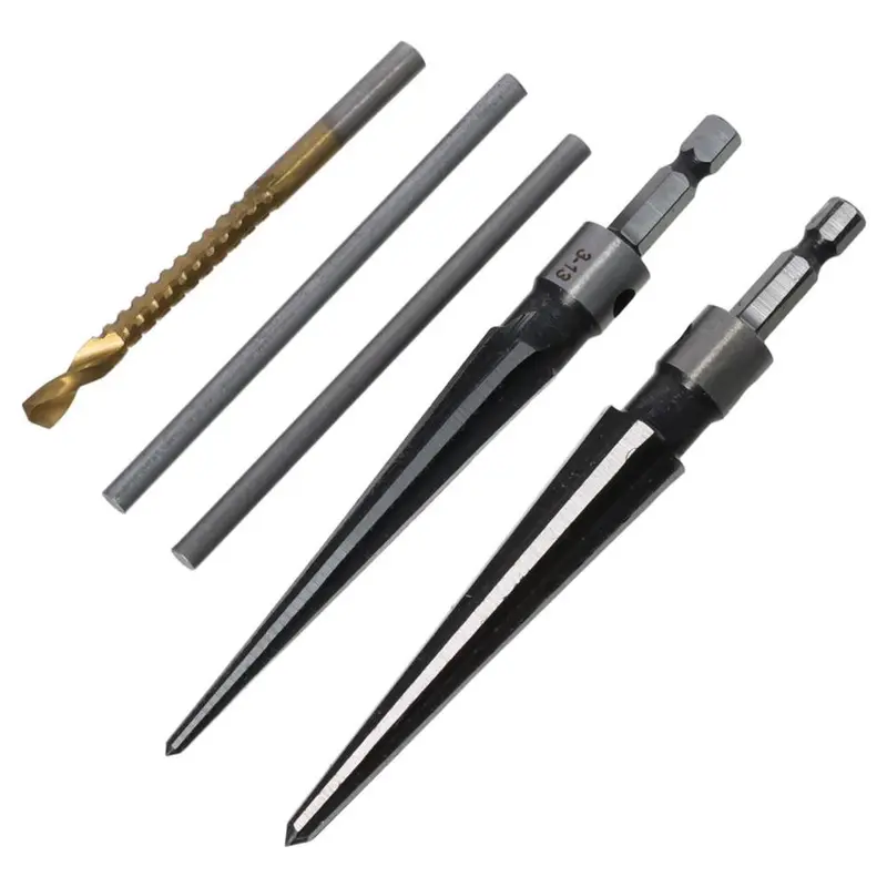 1 Bộ Mũi Khoan Cầm Tay 5-16Mm, Dụng Cụ Thay Thế, Tay Cầm Bạc 3-13Mm, Mũi Khoan Côn HSS, Bộ Mũi Khoan Côn 0
