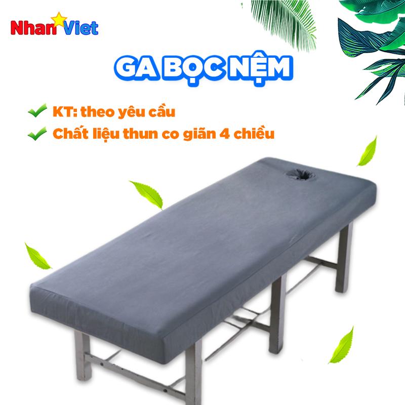 GA BỌC NỆM GIƯỜNG SPA, GỘI ĐẦU| thun lạnh dày sọc chéo, nhiều màu