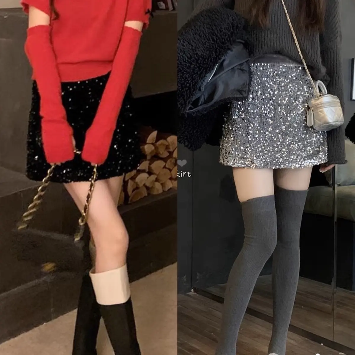 Chân váy kim sa blingblinh sang chảnh