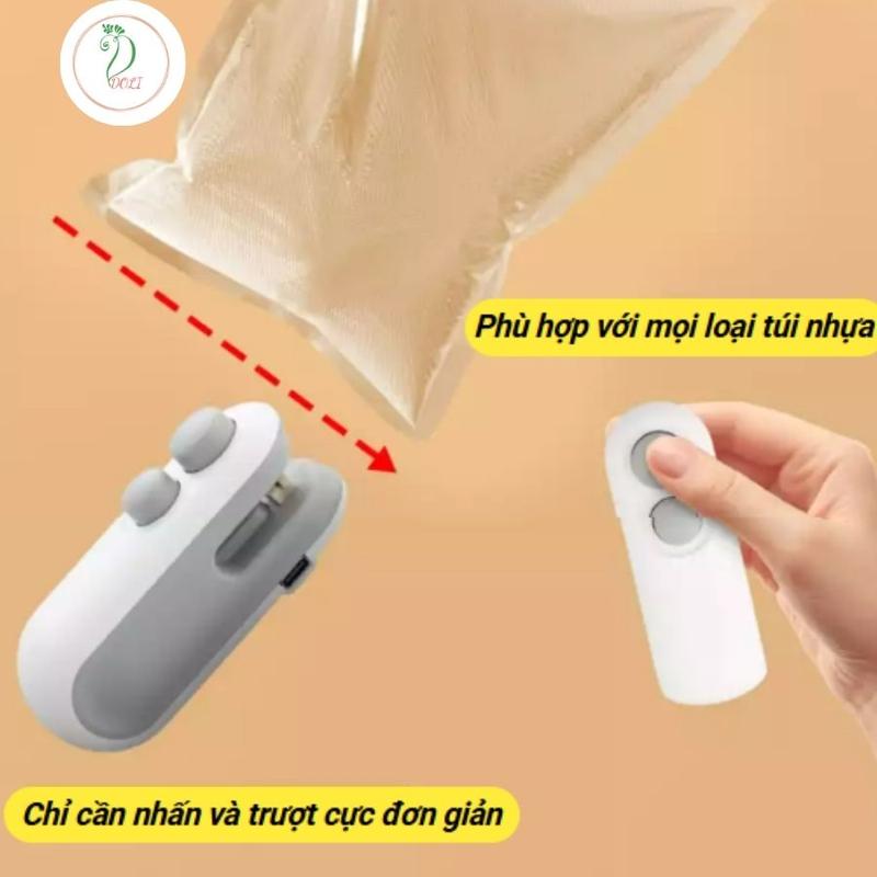Máy Hàn Miệng Túi Mini Cầm Tay DOLI - Sạc USB Type-C, Tiện Lợi Cho Đóng Gói Thực Phẩm 6