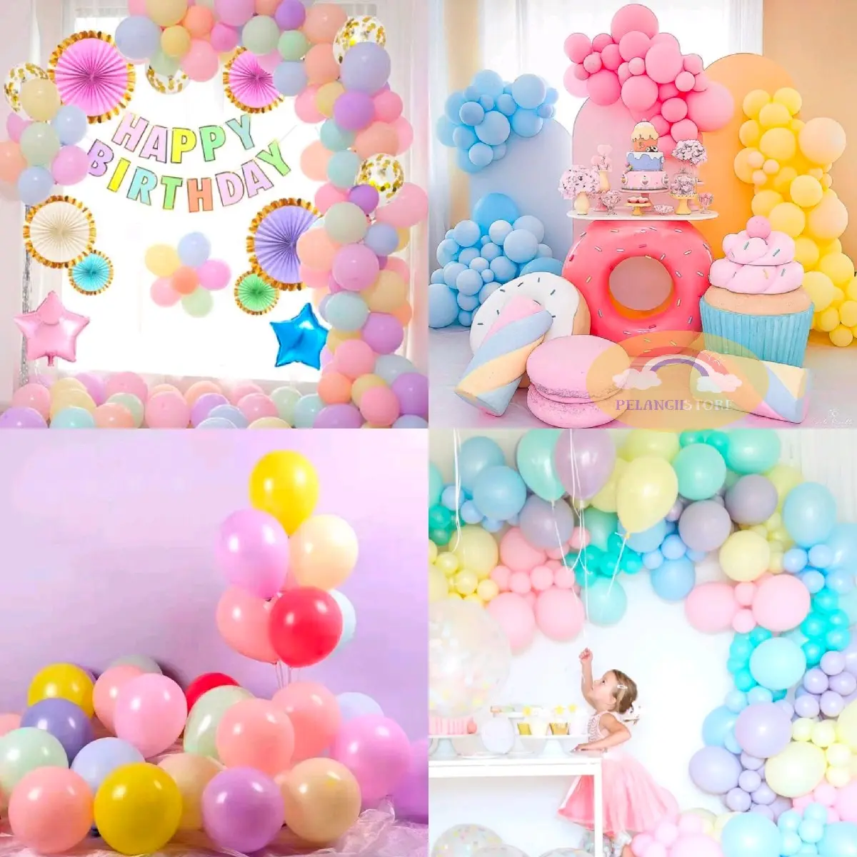 Balon Latex Doff Pastel Macaron 12inch Perpack isi 100 pcs