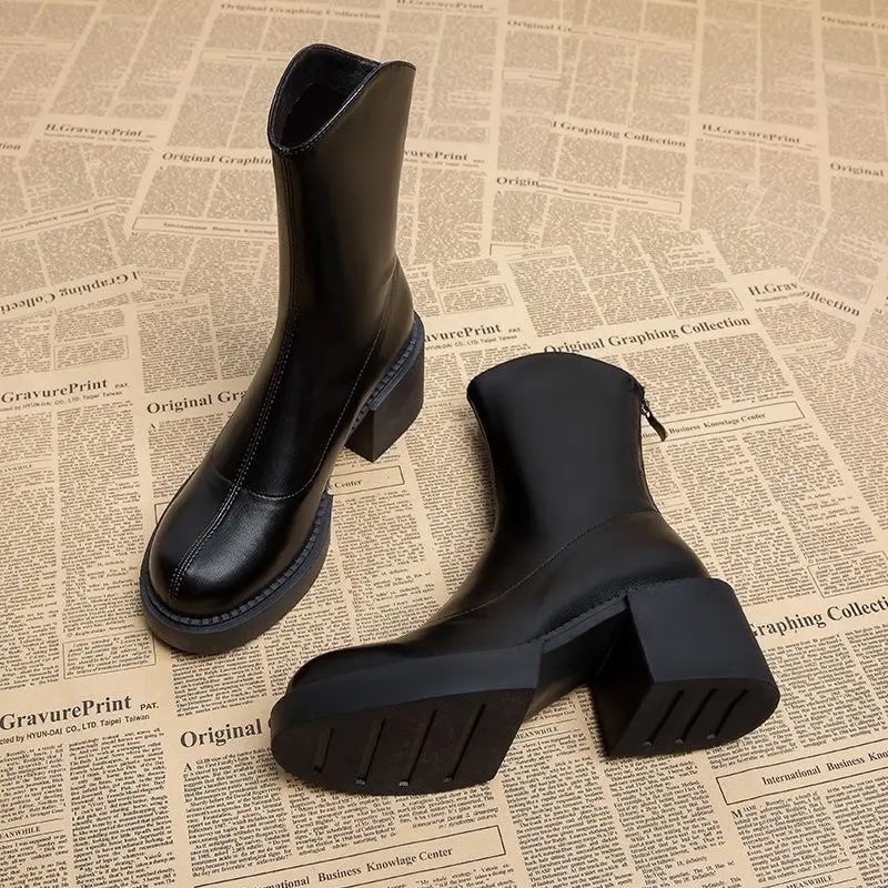 giày boot mẫu mới 2024, boot lisa đế cao 6-6,5cm hàng đẹp