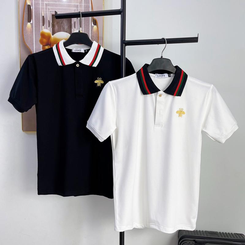 Áo thun polo  nam tay ngắn vải cotton phối hoạ tiết cầu vai trẻ trung sang trọng mẫu-MY LINKSHOP Menswear Top Tre Ngắn Tay polo  dệt  kim  cho  nam