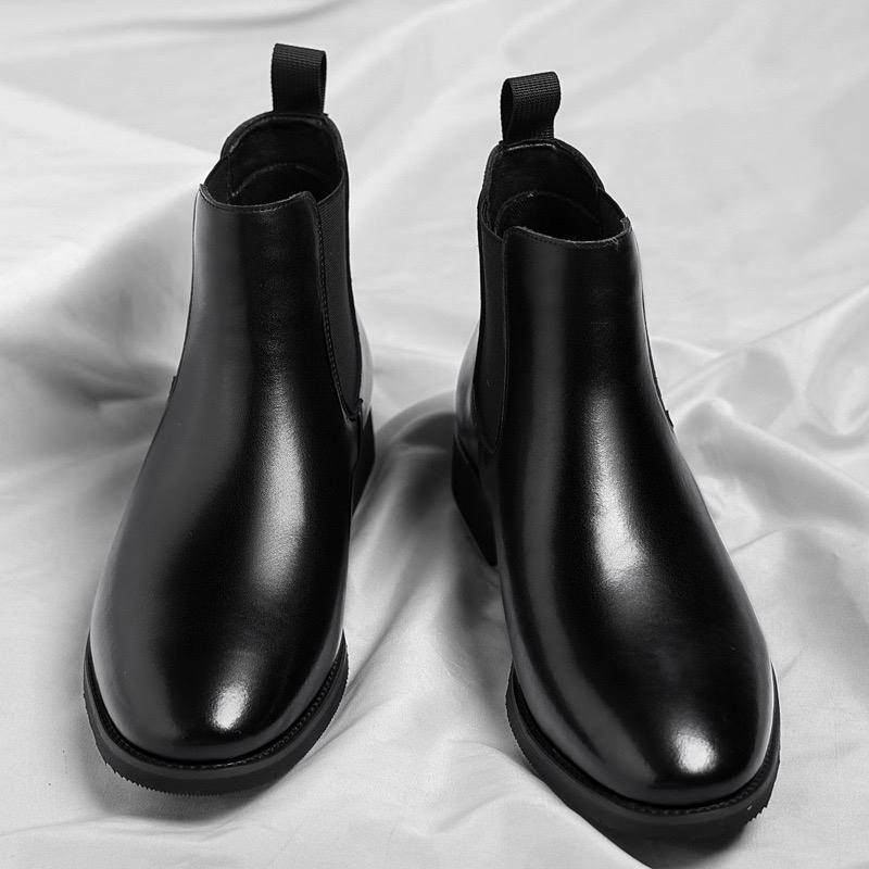 Giày nam cao cổ cheles bot thời trang nam tính Chelsea Boots Đế Bằng