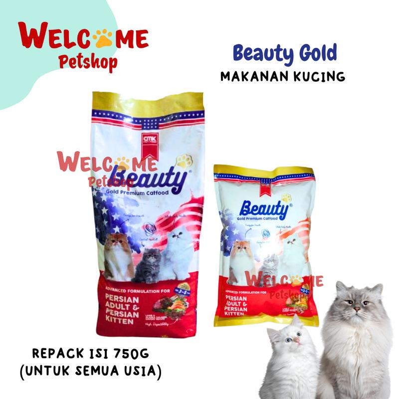 GOLD BEAUTY Makanan Kucing 750g Premium Adult Kitten Cat Food Pakan ...