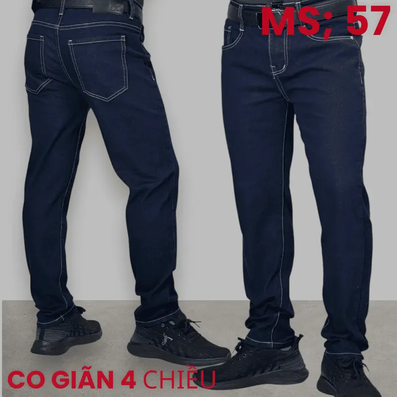 QUẦN JEAN NAM CO GIÃN 4 CHIỀU    Chất liệu bền đẹp, mềm mại, thoáng khí.  Thiết kế ôm vừa vặn, linh hoạt khi vận động.  Dễ phối đồ, phù hợp nhiều phong cách.  Túi tiện lợi, đường may tỉ mỉ.   Sở hữu ngay hôm nay! 2