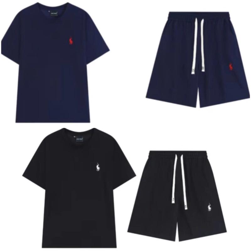 Bộ quần áo cộc tay nam nữ logo thêu ,chất vải tổ ong thoáng mát, thấm hút mồ hôi
