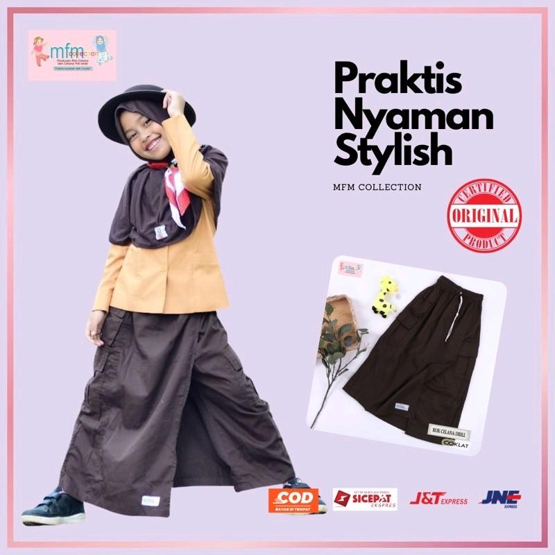Rok celana outdoor anak bahan drill - Celana rok hiking, pramuka, sekolah, lapangan / Rok celana anak sekolah 3