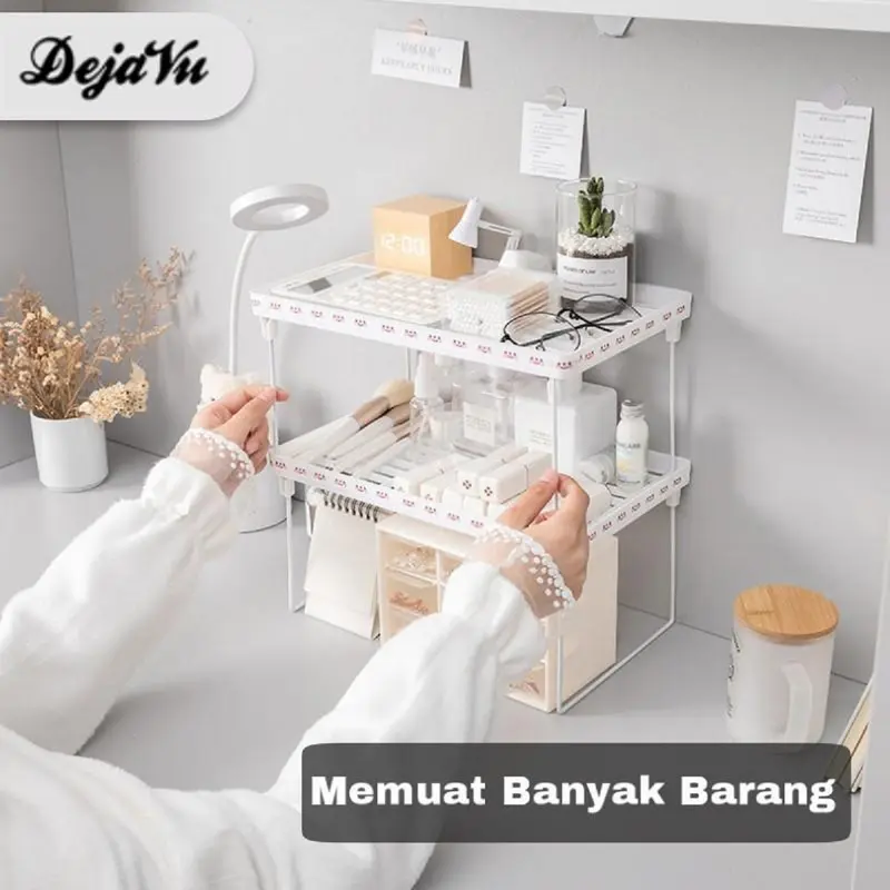 Dejavu Rak Organizer Stationery Rak Penyimpanan Desktop Lipat Storage ATK Buku Meja Kantor HRM311 0