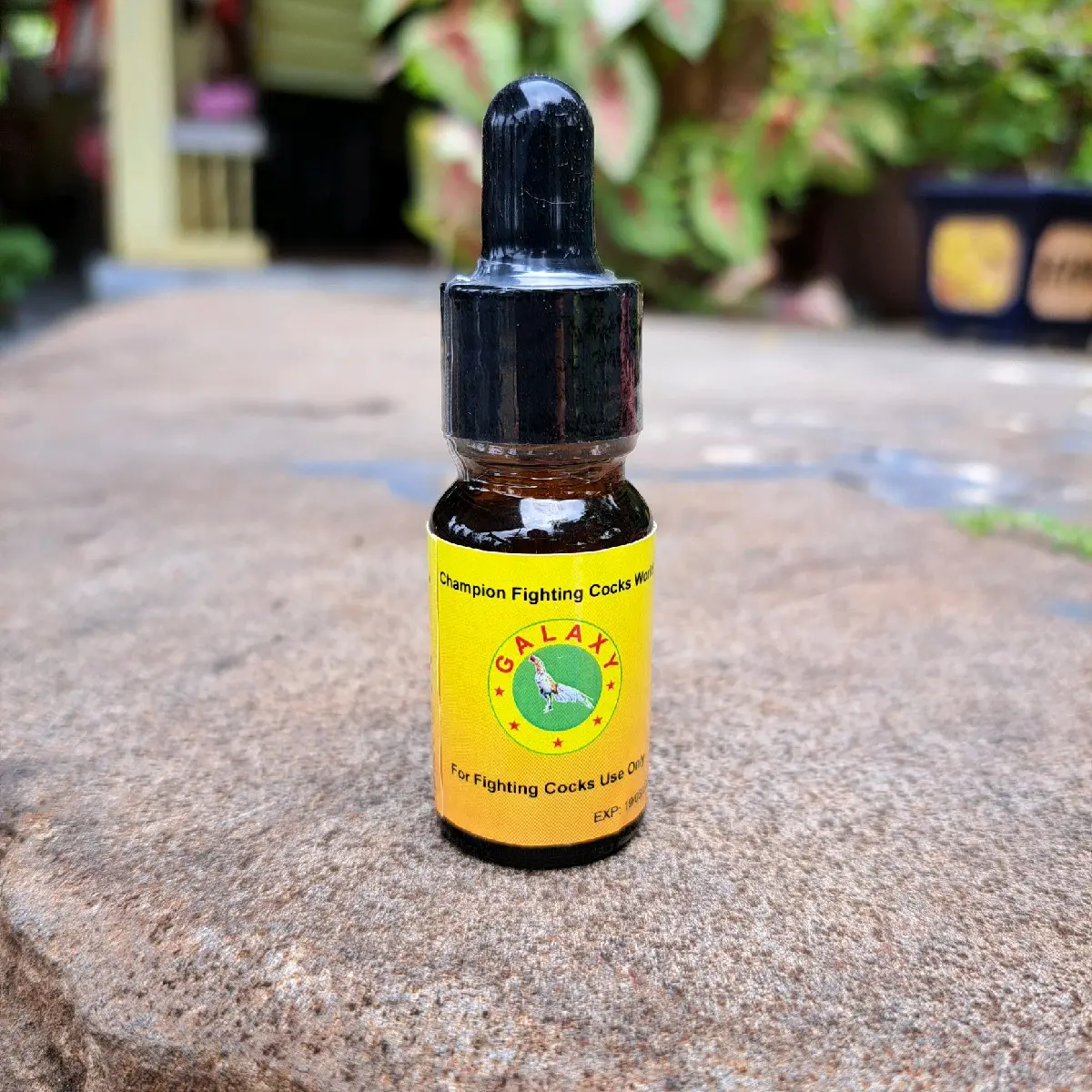 CHAI GALAXY VÀNG GÀ CON THÁI LAN, chuyên các vấn đề hô hấp cho gà , dung tích chai 10ml, dùng được 10-15 con.Dạng lỏng.