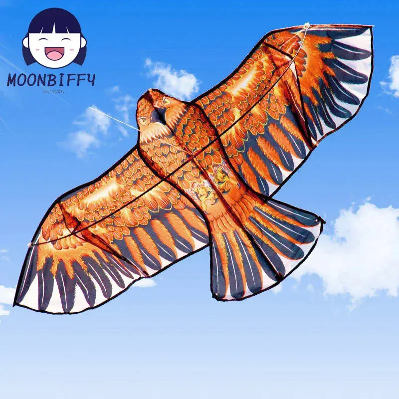 High Quality 1.1 m Flat Eagle Kites With 30 Meter Line Golden Eagle Kite Games Weifang Bird Kite Chinese Kite Flying Dragon