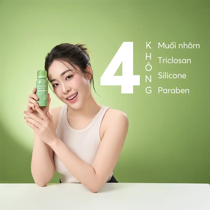 Wings Up Xịt Khử Mùi Cỏ Mềm -  Khử Mùi Hôi Nách Hôi Chân, Mùi Cơ Thể - Khô Thoáng Da - Dùng được cho mẹ bầu, tuổi dậy thì 100ml 5