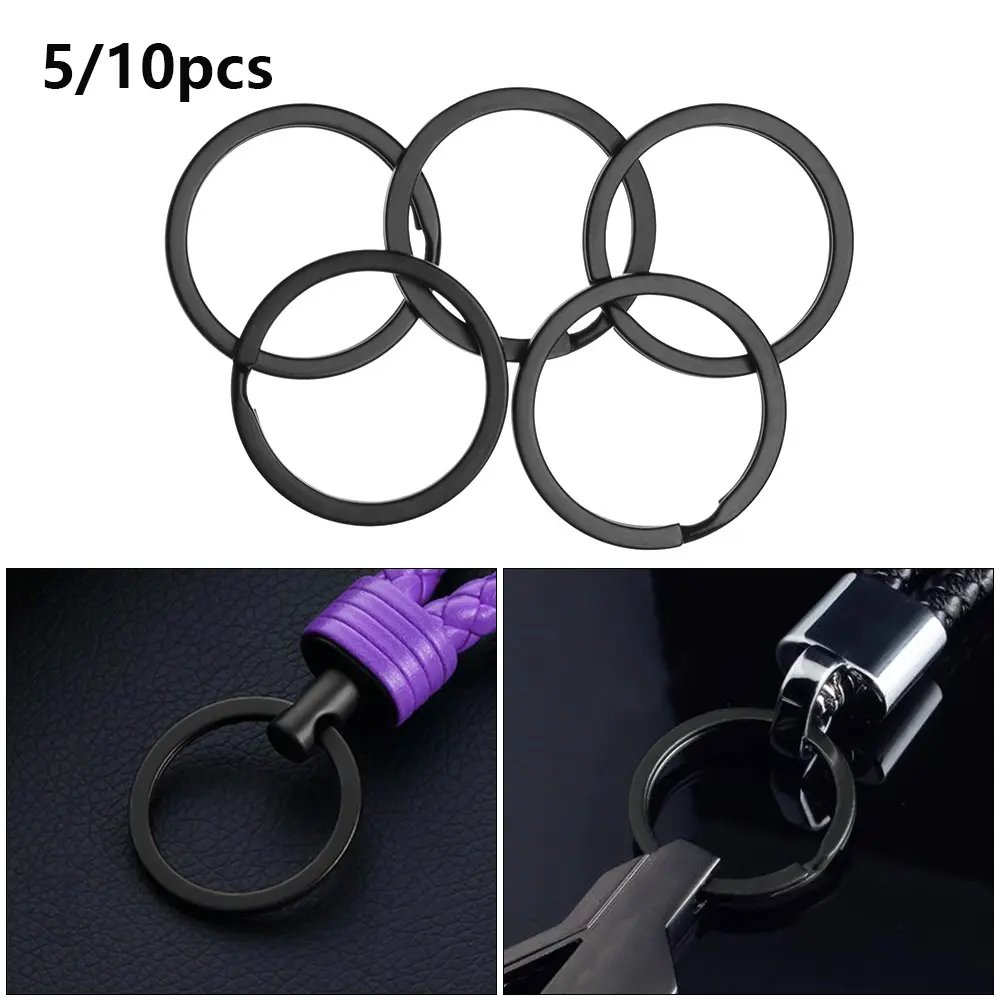 5/10pcs DIY Stainless Steel Locking Key Holder Keys Ring Keyring Connectors EDC Keychain Carabiner
