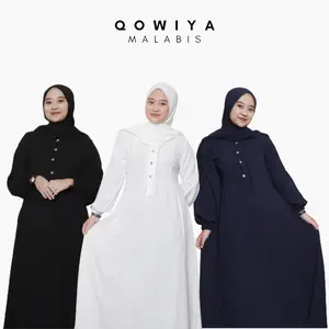 Gamis Ofnesel Bahan Crinkle Airflow