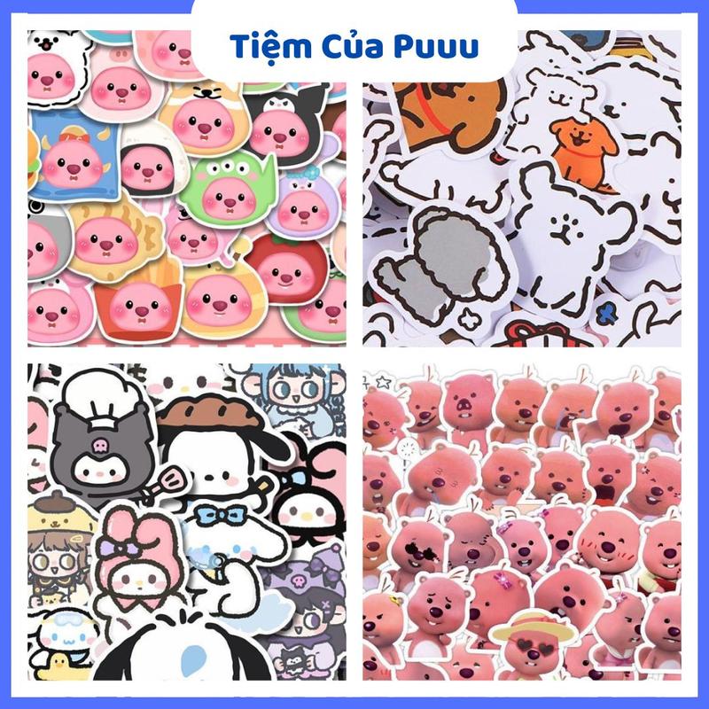 Sticker Miếng Trang Trí Sanrio Loopy Dán Điện Thoại Sổ Tay Đồ Dùng Tiệm Của Pu