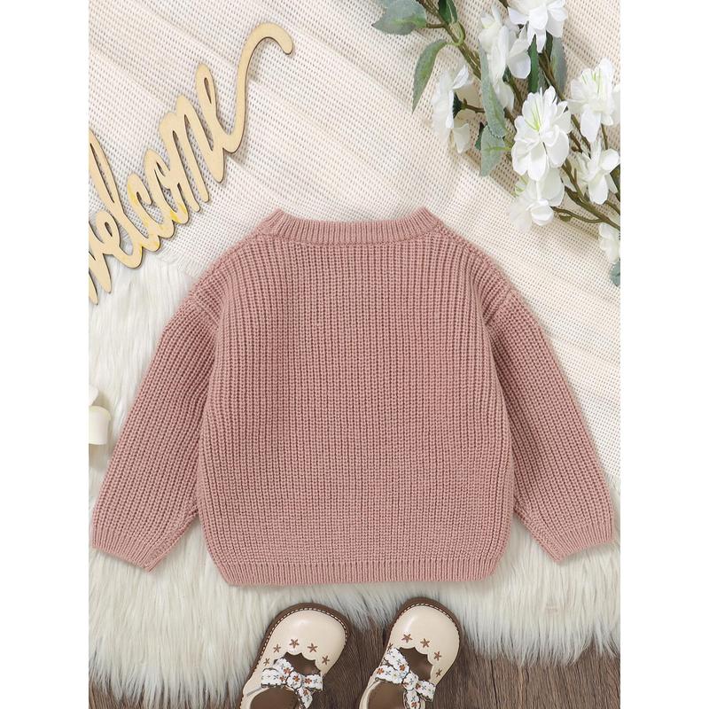 Product Introduction of Newborn Girl Sweater Casual Floral Embroidery Warm Knitted Long Sleeves Pullover Infant Knitwear for Toddler 41