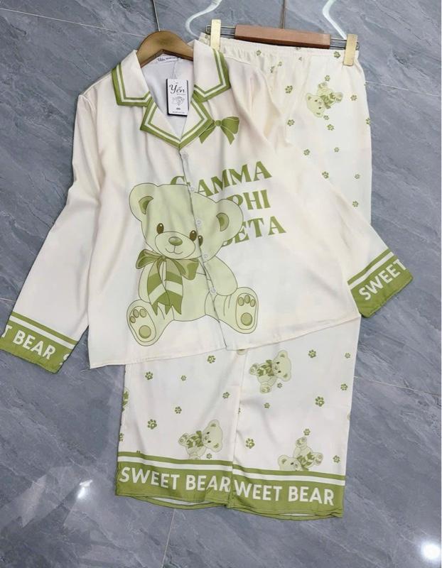 Product Introduction of BỘ LỤA LATIN TƠ TẰM CAO CÂP TAY DÀI MĂC NHÀ ( FREESIZE 45-60kg) 11