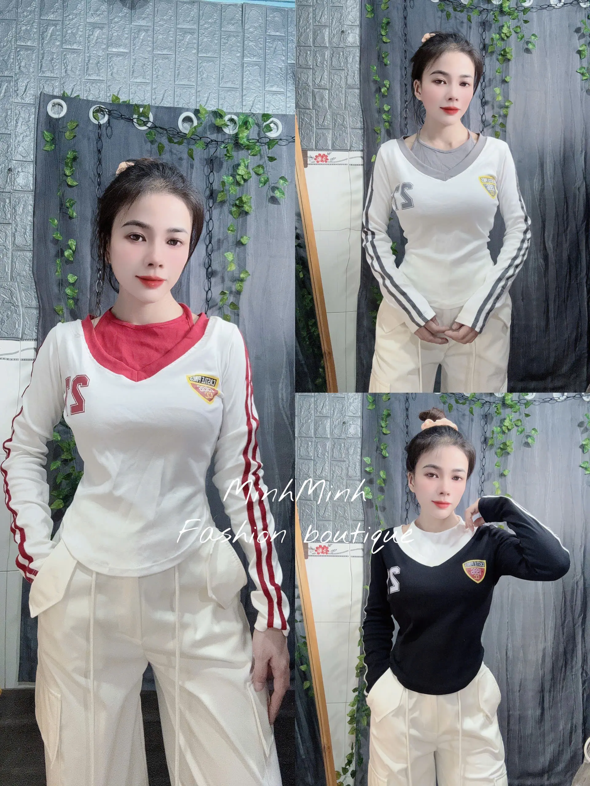 ÁO THUN CỔ YẾM TAY DÀI ( AK37)