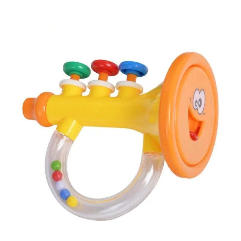 Trumpet Musical Instrument, Cute Colorful Trumpet with Pressable Keys, Baby Toys for Inspiring Musical Talents, Lightweight Music Toy for Birthday Gift 2