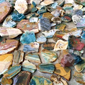 lempengan batu akik pancawarna